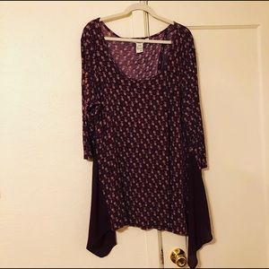 American Rag Split Back Top - Size 2x